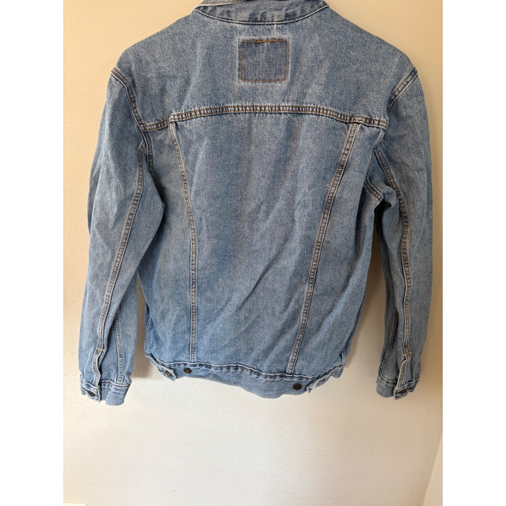 Levis 72334 Denim Trucker Jacket Mens Large Light Wash Blue Jean Coat - Picture 6 of 8